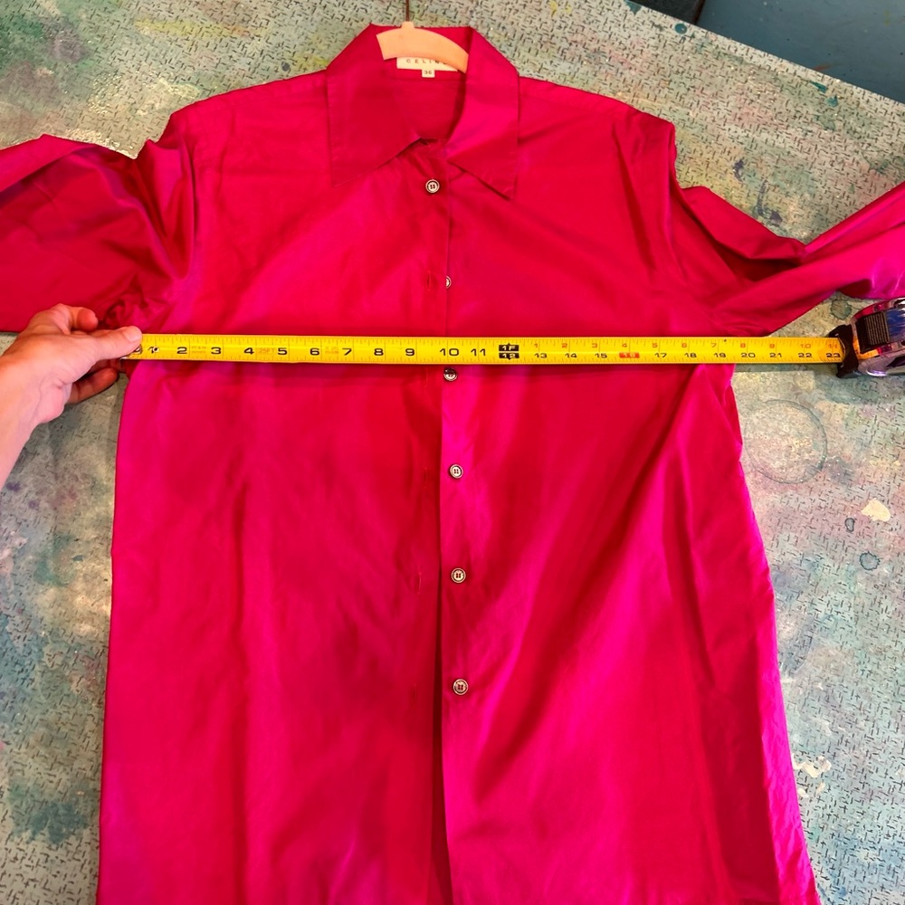 Raspberry Silk Celine Button Down - image 10